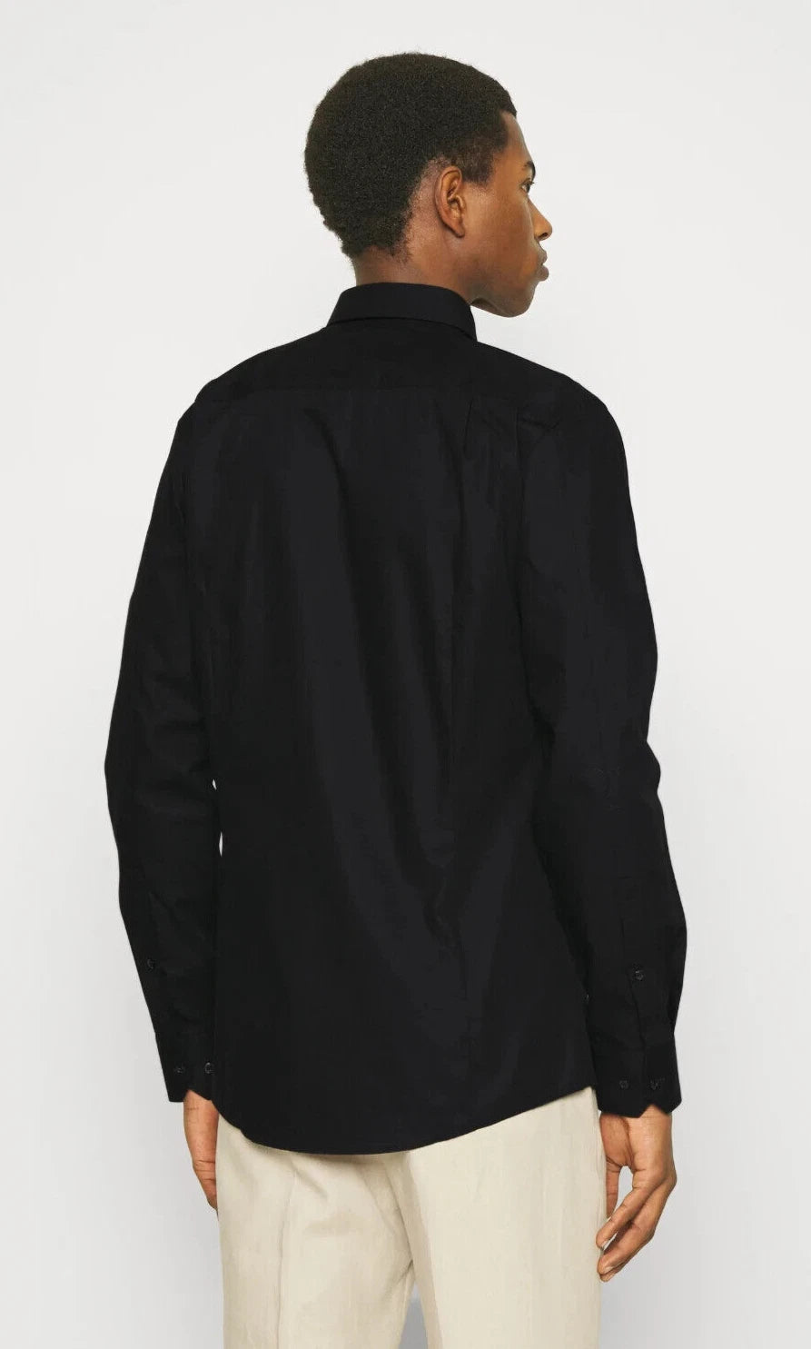 HUGO BOSS Extra Slim Dress Shirt in Cotton Italian Fabric Black - Size 15.7 / 40