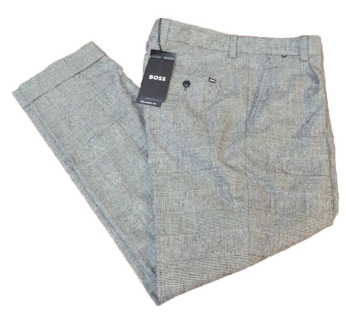 BOSS Relaxed Fit Pants in Performance Stretch Tech Flanell - Size 34R