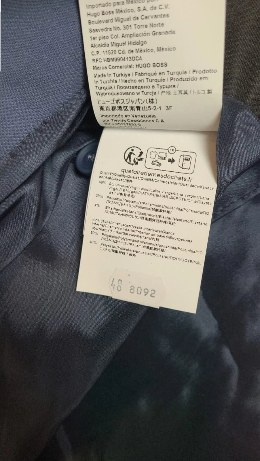 $595 - BOSS Performance Stretch Jacket Overshirt Wool Blend Relaxed - Size 38R