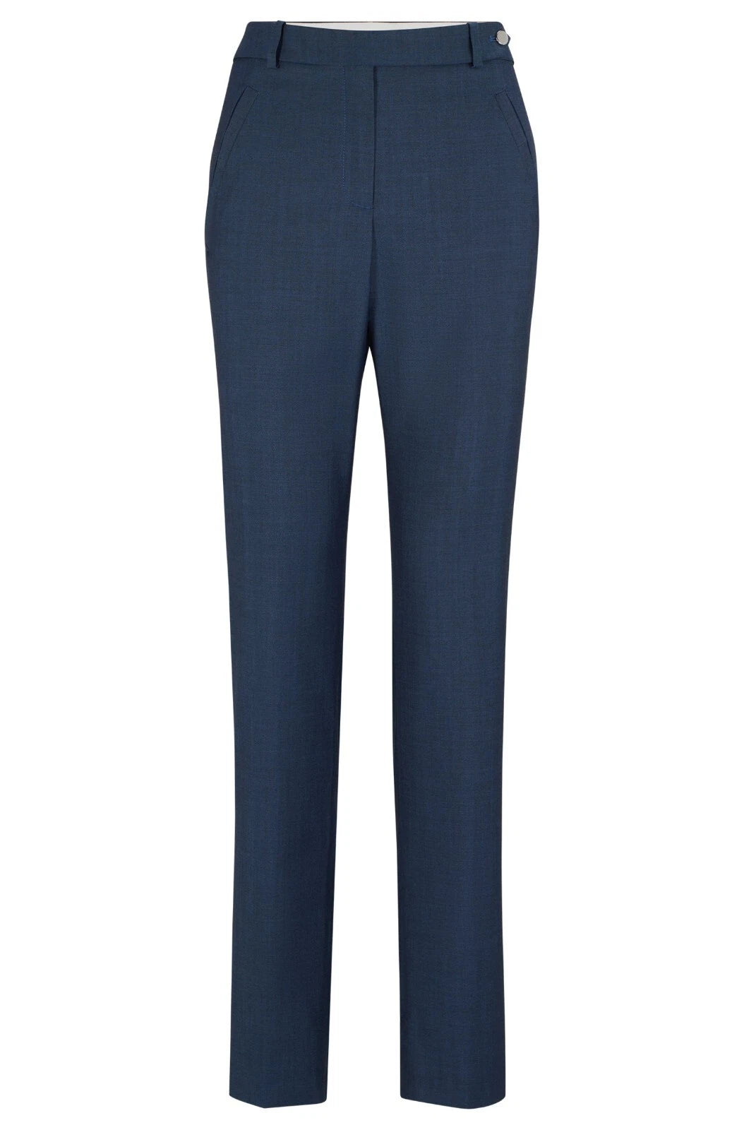 BOSS Women Tanuri Dress Pants Virgin Wool Relaxed Fit Light Blue - Size 4 / 26