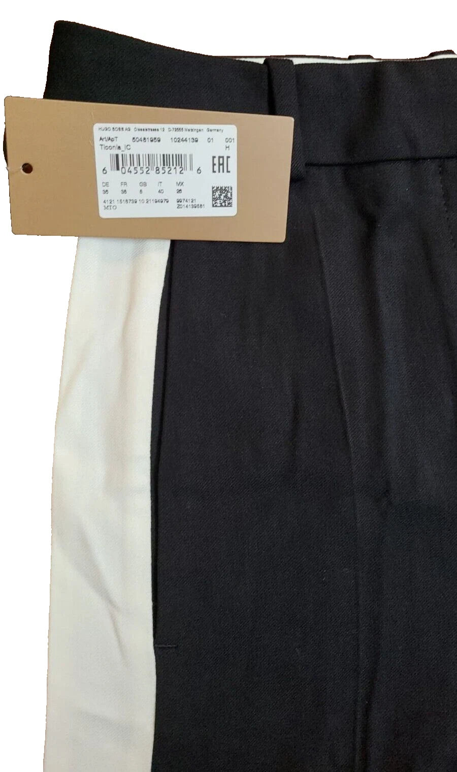 $348 - HUGO BOSS Stretch Twill Pants Regular Fit Signature Stripe - Size 4 / 26