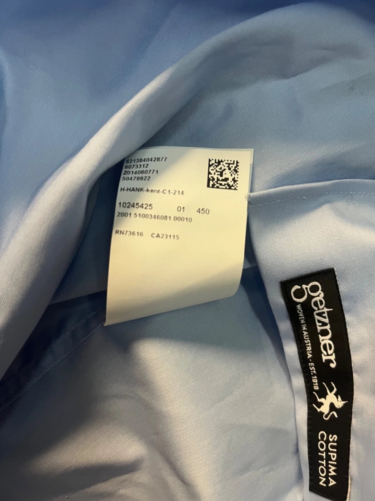 BOSS Hank Cotton Dress Shirt in Easy Iron Slim Fit Made in Italy - 15.5 / 39