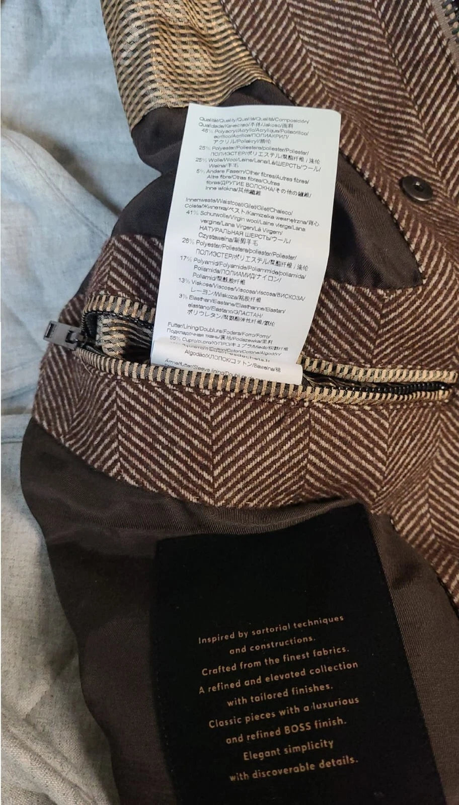 BOSS COMO 2-in-1 Luxury Hooded Coat Parka Jacket with Removable Vest - Size 38R