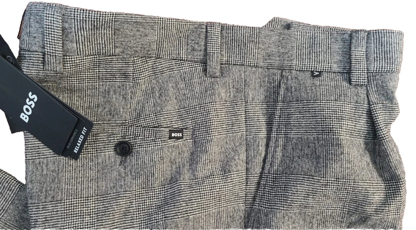 BOSS Relaxed Fit Pants in Performance Stretch Tech Flanell - Size 34R