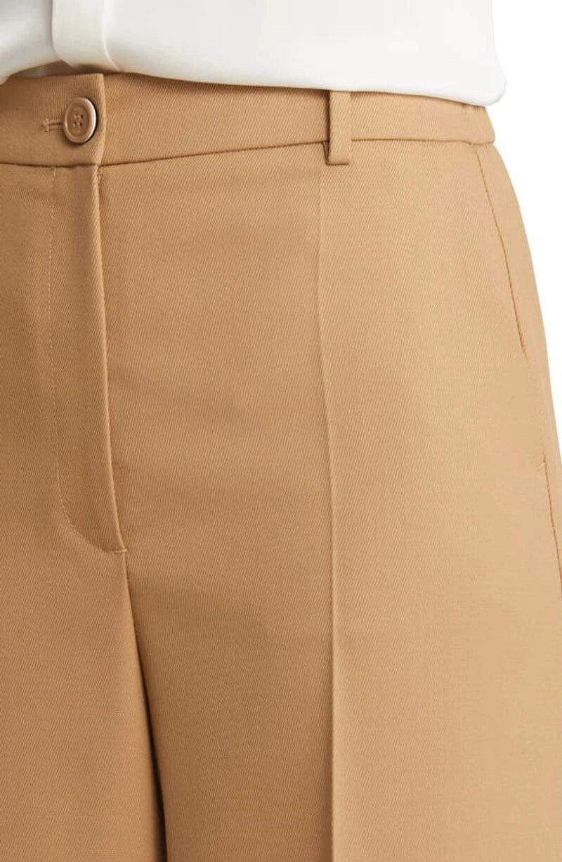 BOSS Relaxed Fit Formal Pants Trousers in Stretch Wool Blend - Size 14