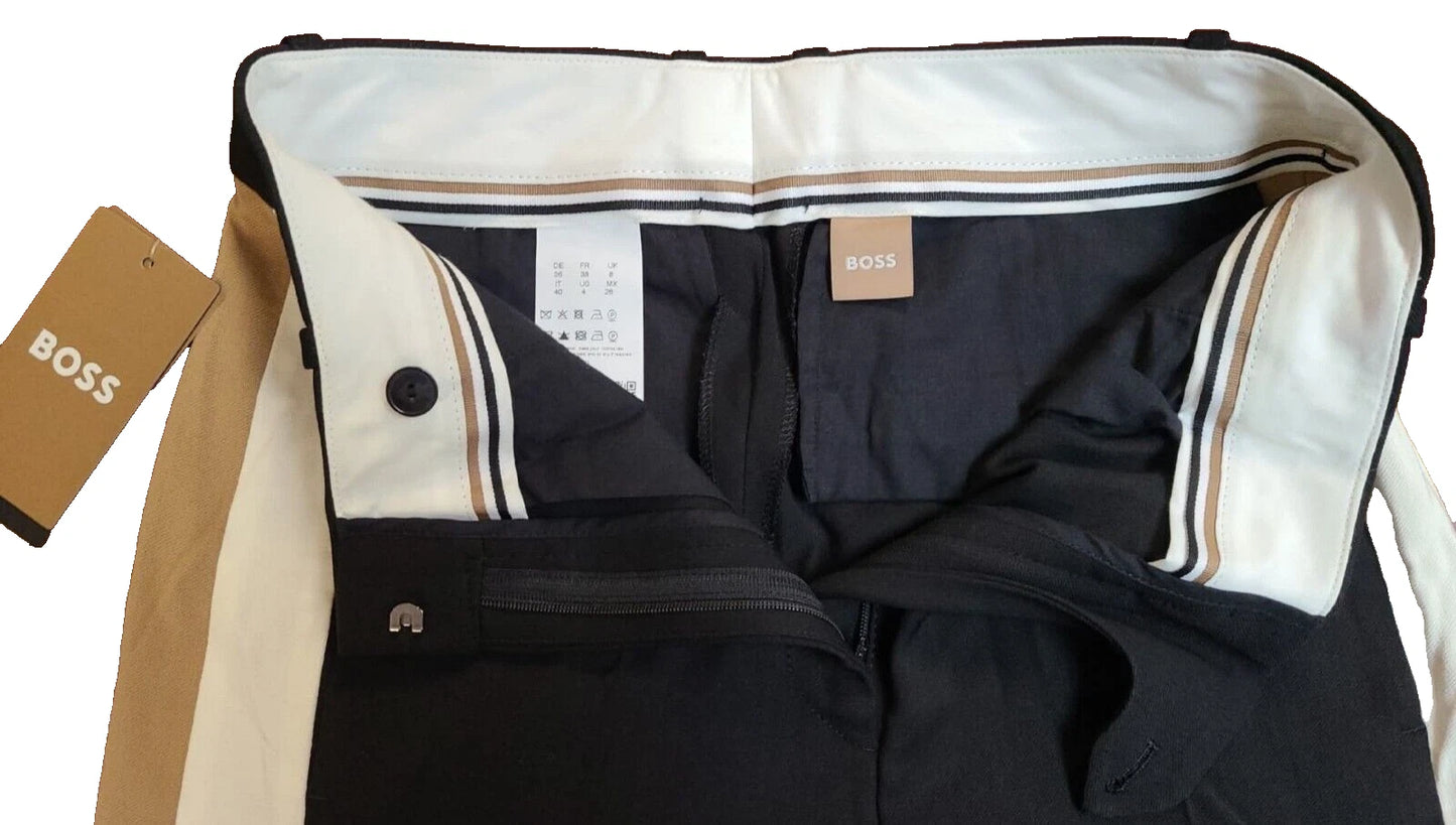$348 - HUGO BOSS Stretch Twill Pants Regular Fit Signature Stripe - Size 4 / 26