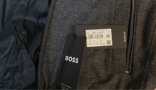$595 - Boss Slim-Fit Bomber Jacket Performance Stretch Wool Blend - Size 38R