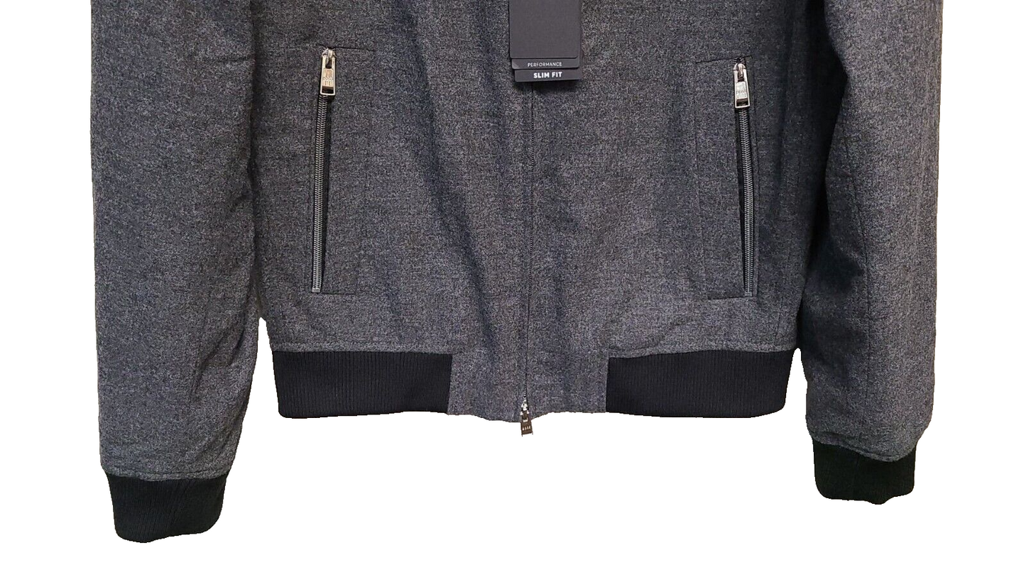 $595 - Boss Slim-Fit Bomber Jacket Performance Stretch Wool Blend - Size 38R