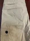 HUGO BOSS Structured-Cotton Cargo Shorts with Red Logo Label in Beige - Size 34R