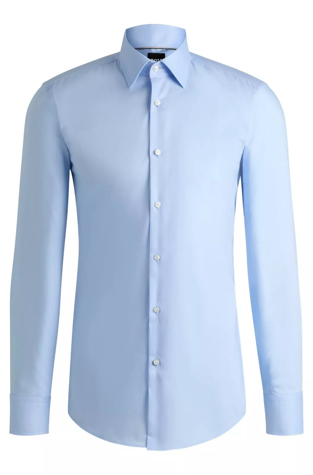 BOSS Hank Cotton Dress Shirt in Easy Iron Slim Fit Made in Italy  - 15.5 / 39