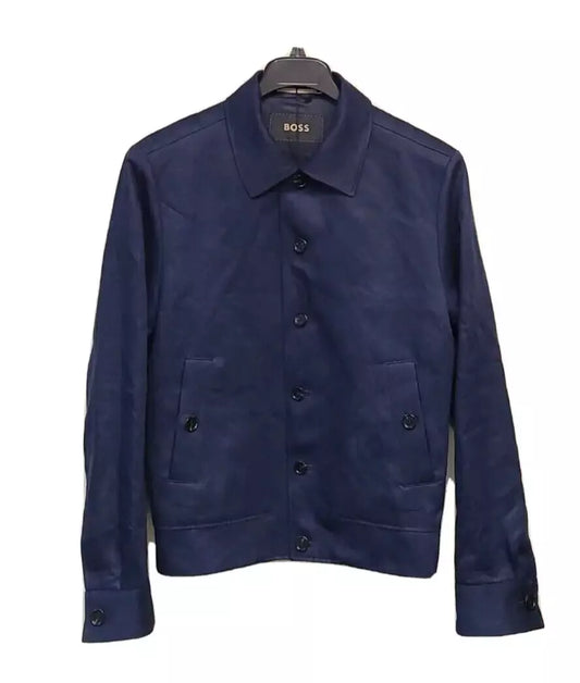 $1,395 - BOSS Slim Fit Luxury Jacket Coat in Pure Linen Zegna Fabric - Size 38R