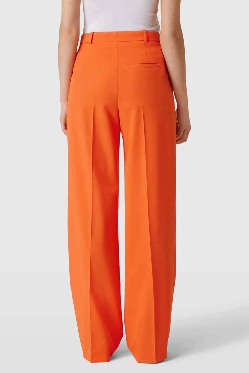 HUGO BOSS  Havira Relaxed Fit Pants Double Front Pleats in Orange - Size 4 / 26