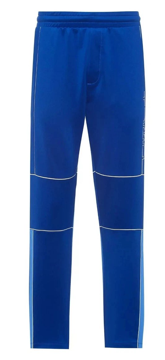 HUGO BOSS Active Tracksuit Bottoms Jogger Pants with Logo Blue Panels - Size M
