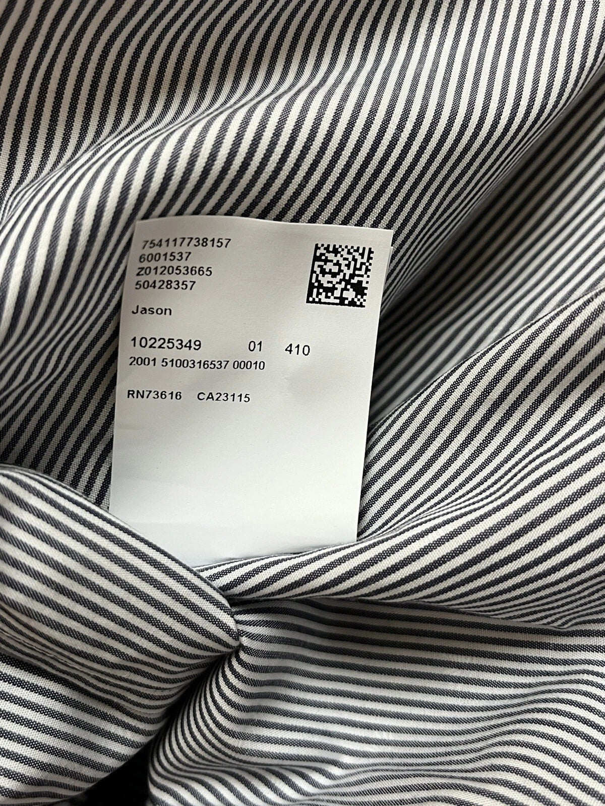 HUGO BOSS Jason Slim Fit Dress Shirt Travel Line Made in Italy - Size 15.5 / 39