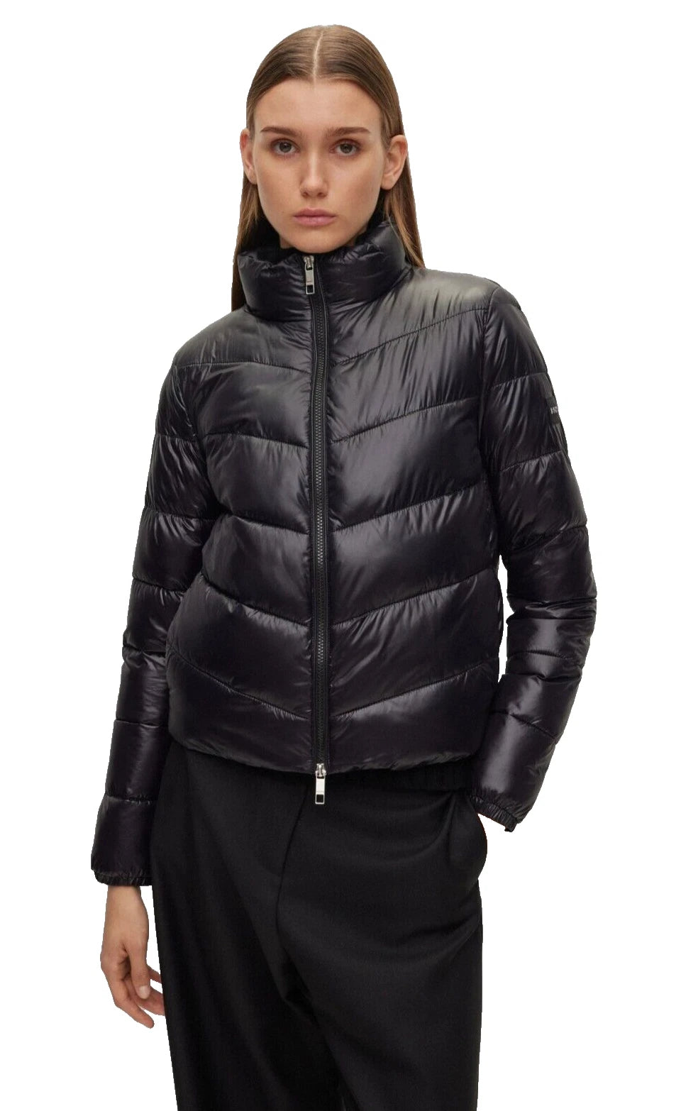 BOSS Puffer Jacket in Black Water Repellent Padded Quilted  - Size 4 / 26