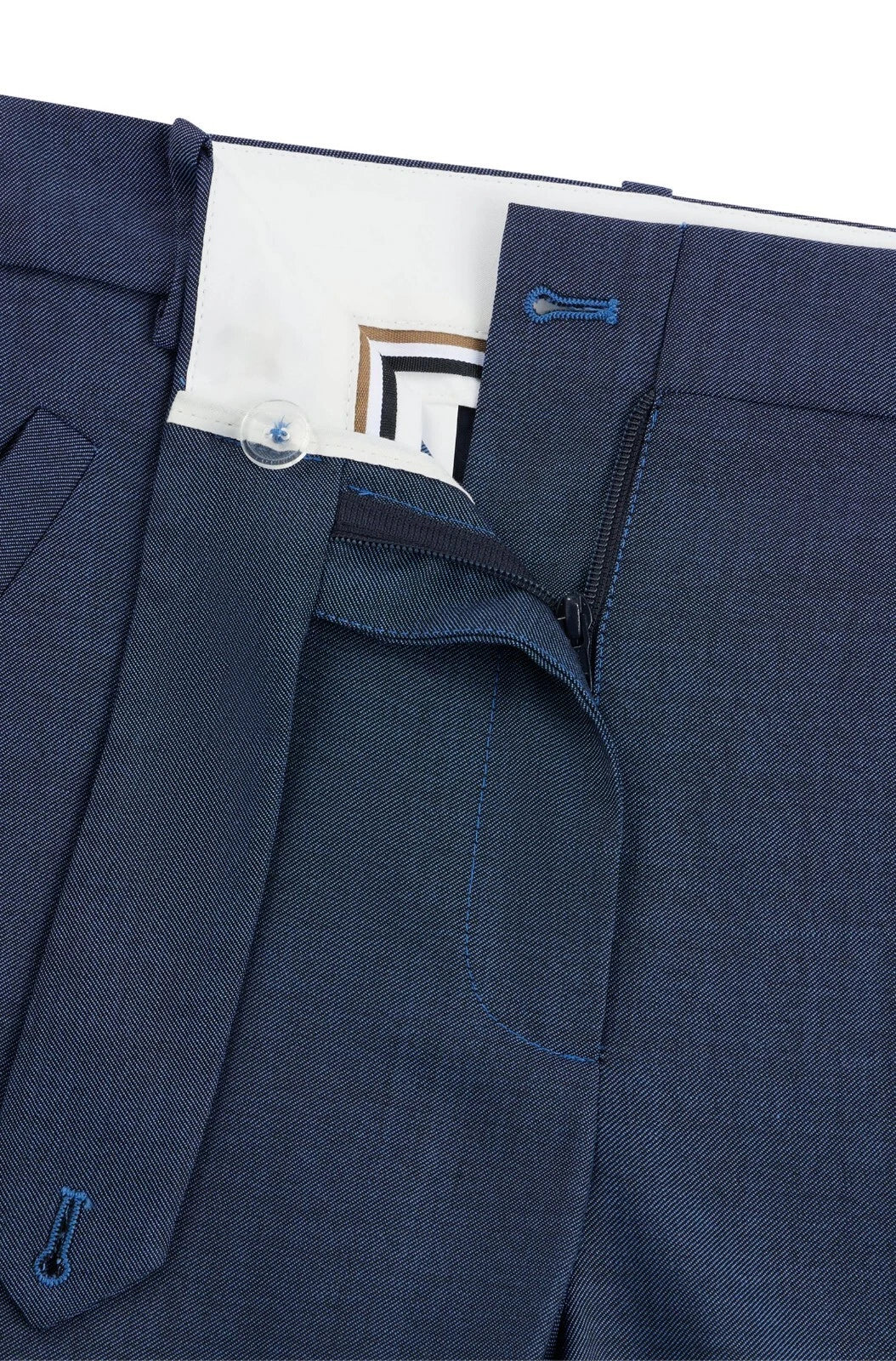 BOSS Women Tanuri Dress Pants Virgin Wool Relaxed Fit Light Blue - Size 4 / 26