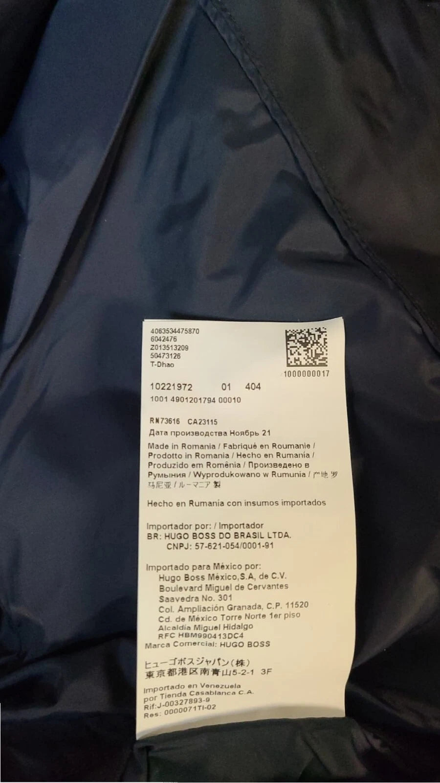 $645 - BOSS Premium Duck Down Jacket Leather Trims Water Repellent - Size 38R