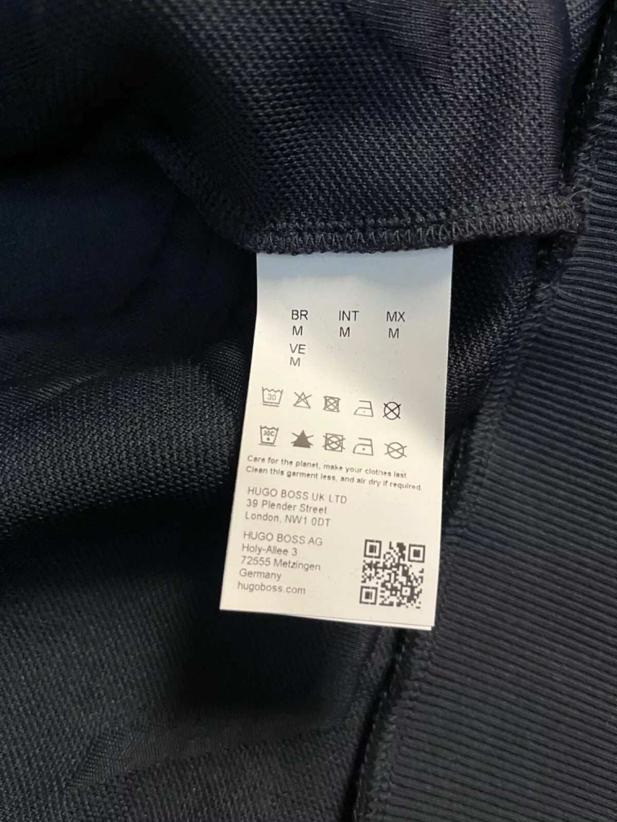 BOSS Skaz HexaQuilt Zip Sweatshirt Track Cotton Jacket with Logo Dark Blue - M