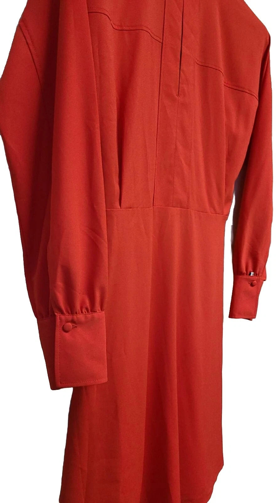 $398 - BOSS Danbena Knee Fit Flare Dress Cutout Front Chest - Size 4 /26