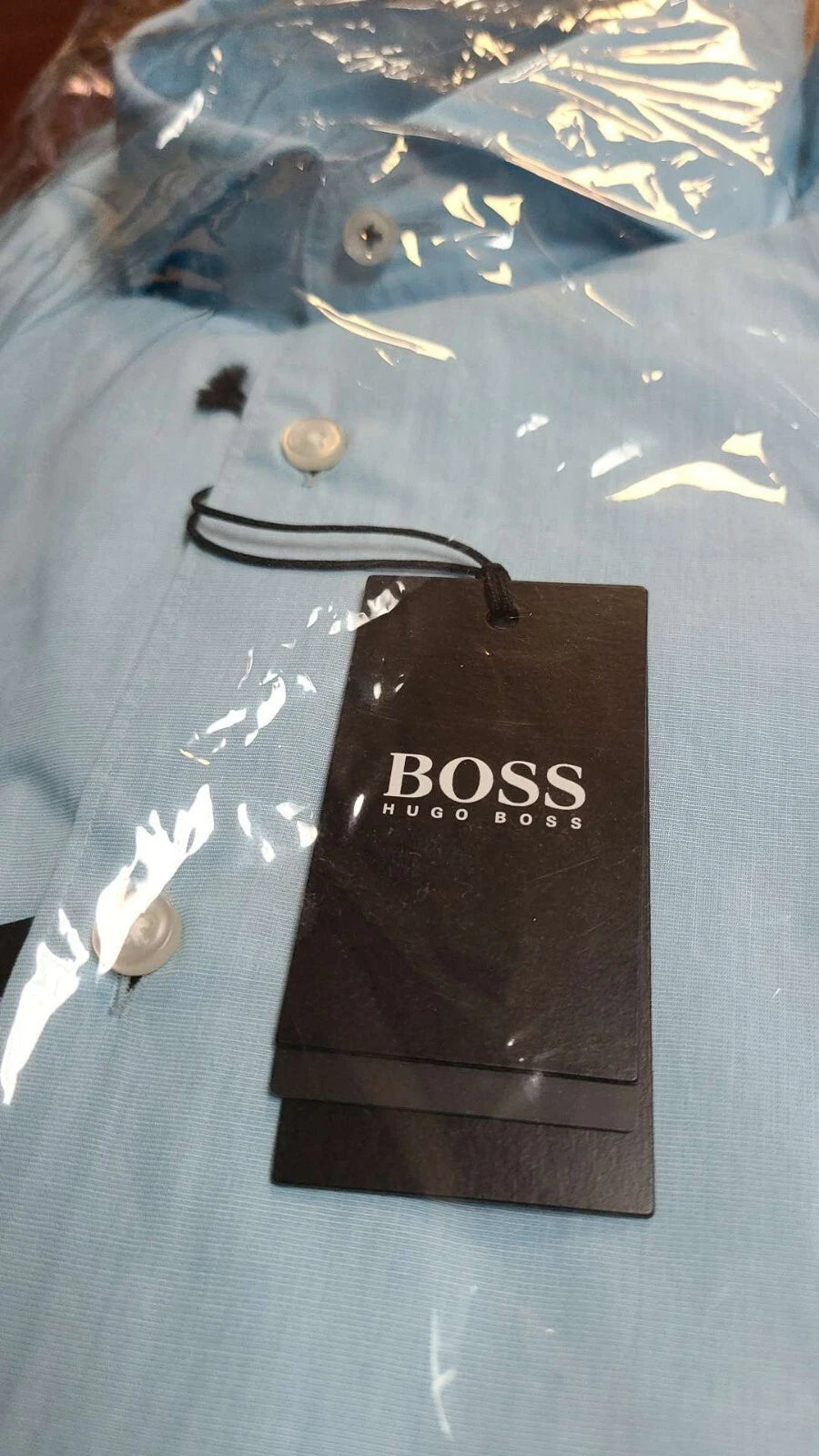 HUGO BOSS Jemerson Softline Cotton Dress Shirt in Open Blue Slim Fit - 15.5 /39