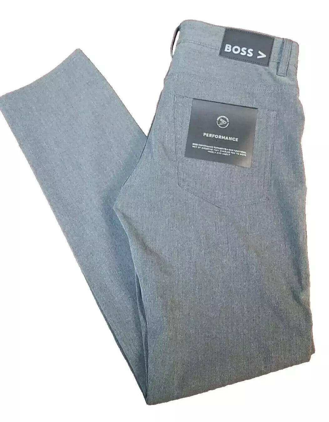 BOSS Delaware3 Performance Stretch Jeans Comfort Slim Fit Gray - Size 32 x 32