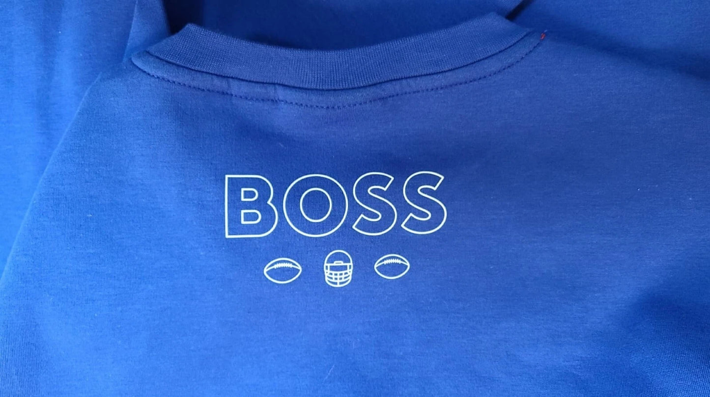 BOSS X NFL Sport NY Giants Crewneck Sweatshirt in Comfort Stretch Blue - Size M