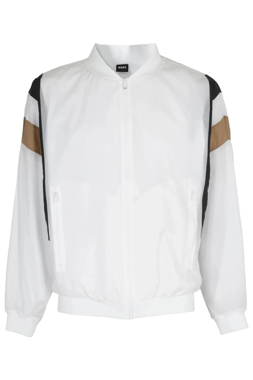BOSS Bomber Style Zip-Up Jacket with Side Pockets in Color Blocked - Size M