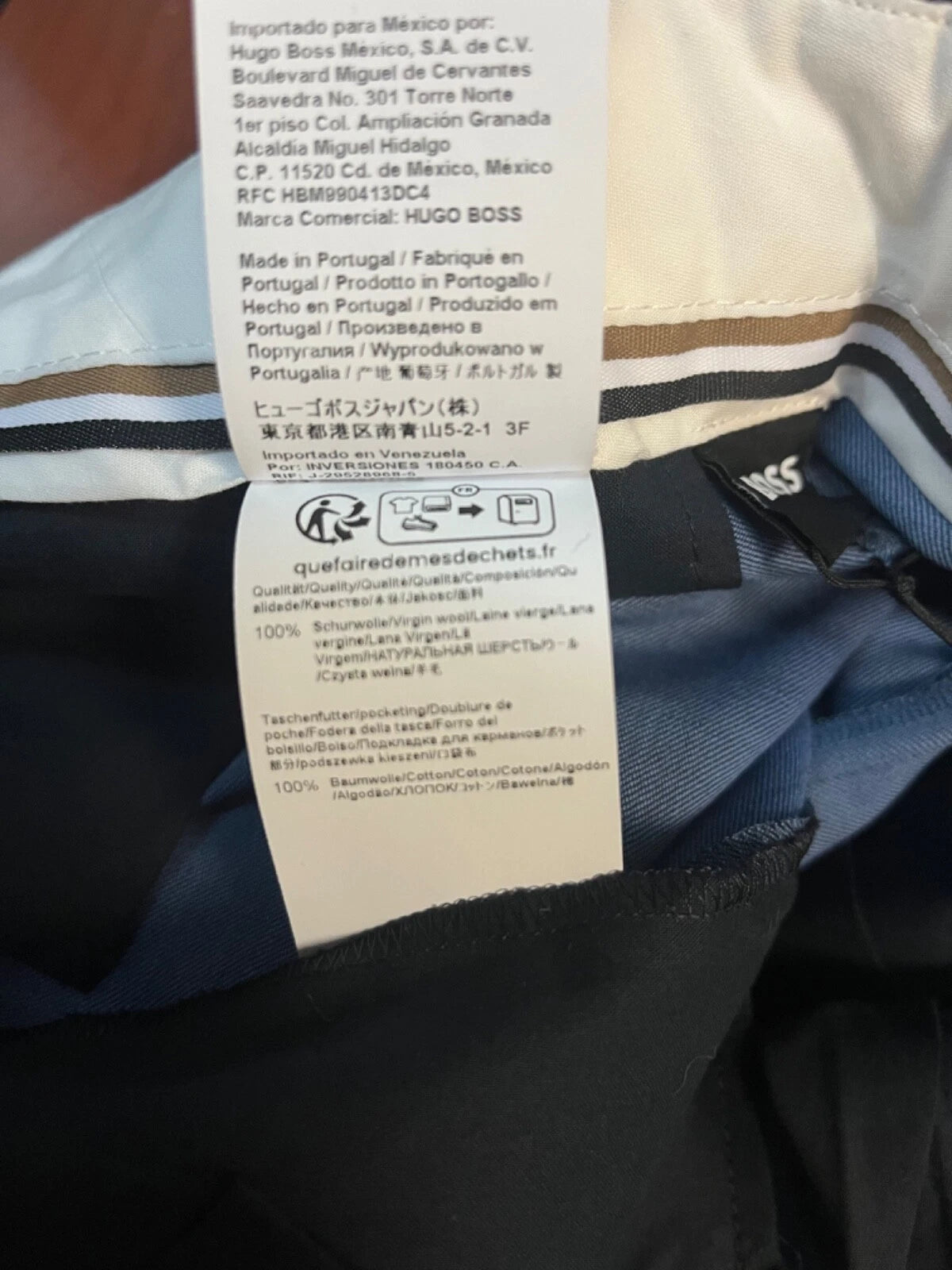 BOSS Women Tanuri Dress Pants Virgin Wool Relaxed Fit Light Blue - Size 4 / 26