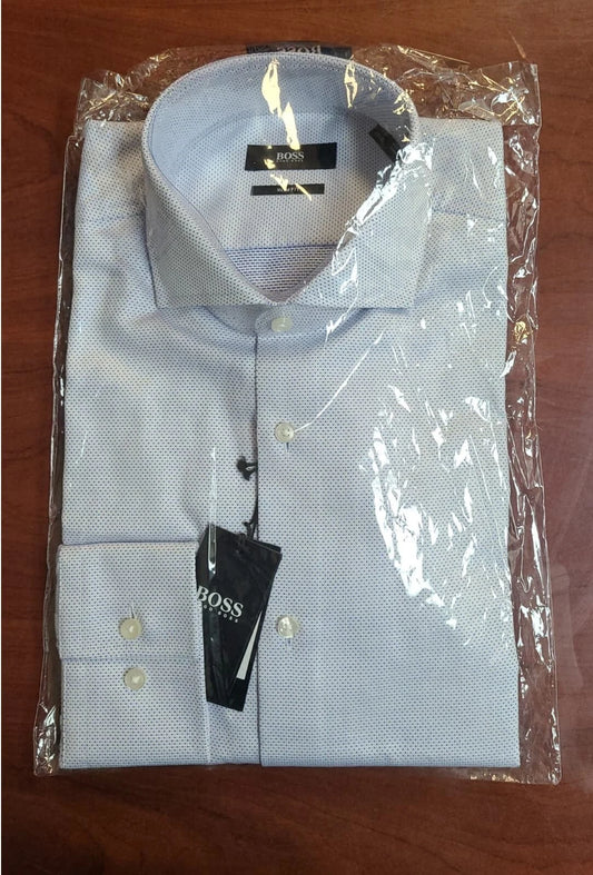BOSS Jason Slim-Fit Dress Shirt in Cotton - Size M - 15.5 - 39