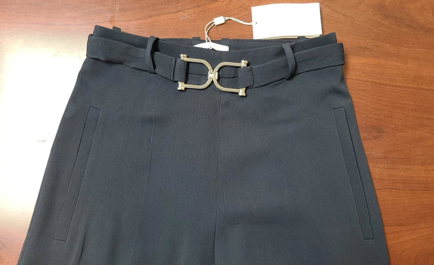 HUGO BOSS  Women Relaxed Dress Wide Leg Pants w Belt - Size 4 / 26 - New w Tag