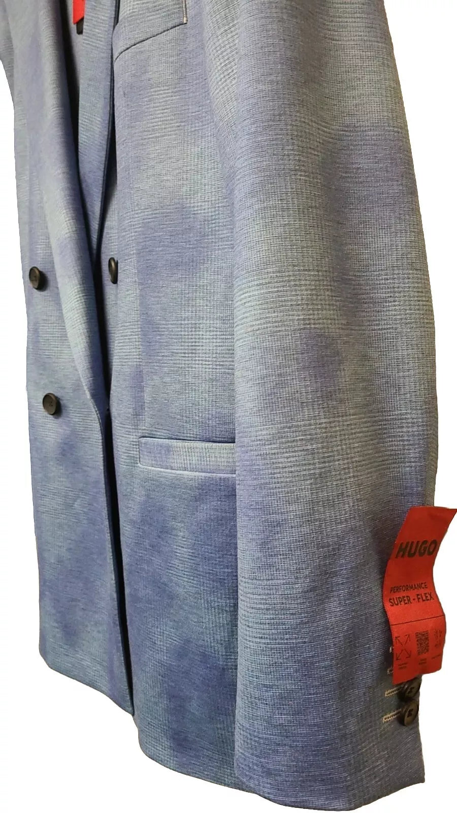 $1,395 - HUGO Modern Fit Double-Breasted Suit Performance Super Flex - M
