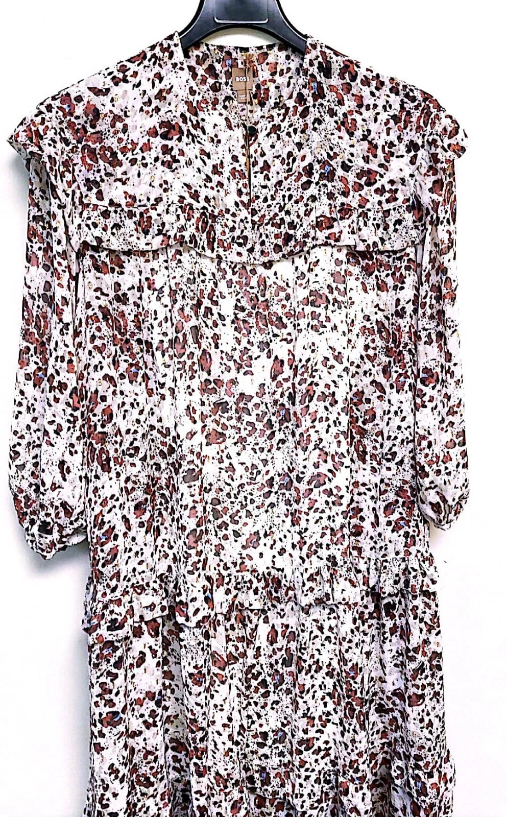 BOSS Elegant Casual Women Chiffon Dress with Slip - Size 4 - NEW with Tag