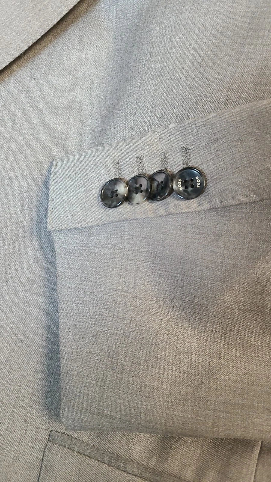 BOSS Suit Jacket in Stretch Italian Virgin Wool Fabric Slim Fit - Size 40R