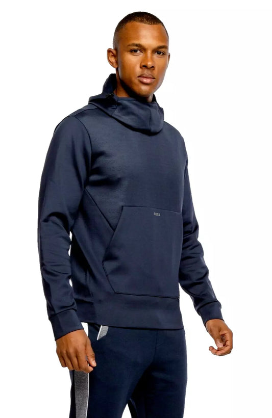 HUGO BOSS Performance Stretch Sweatshirt w Convertible Mask Hoodie Regular - M