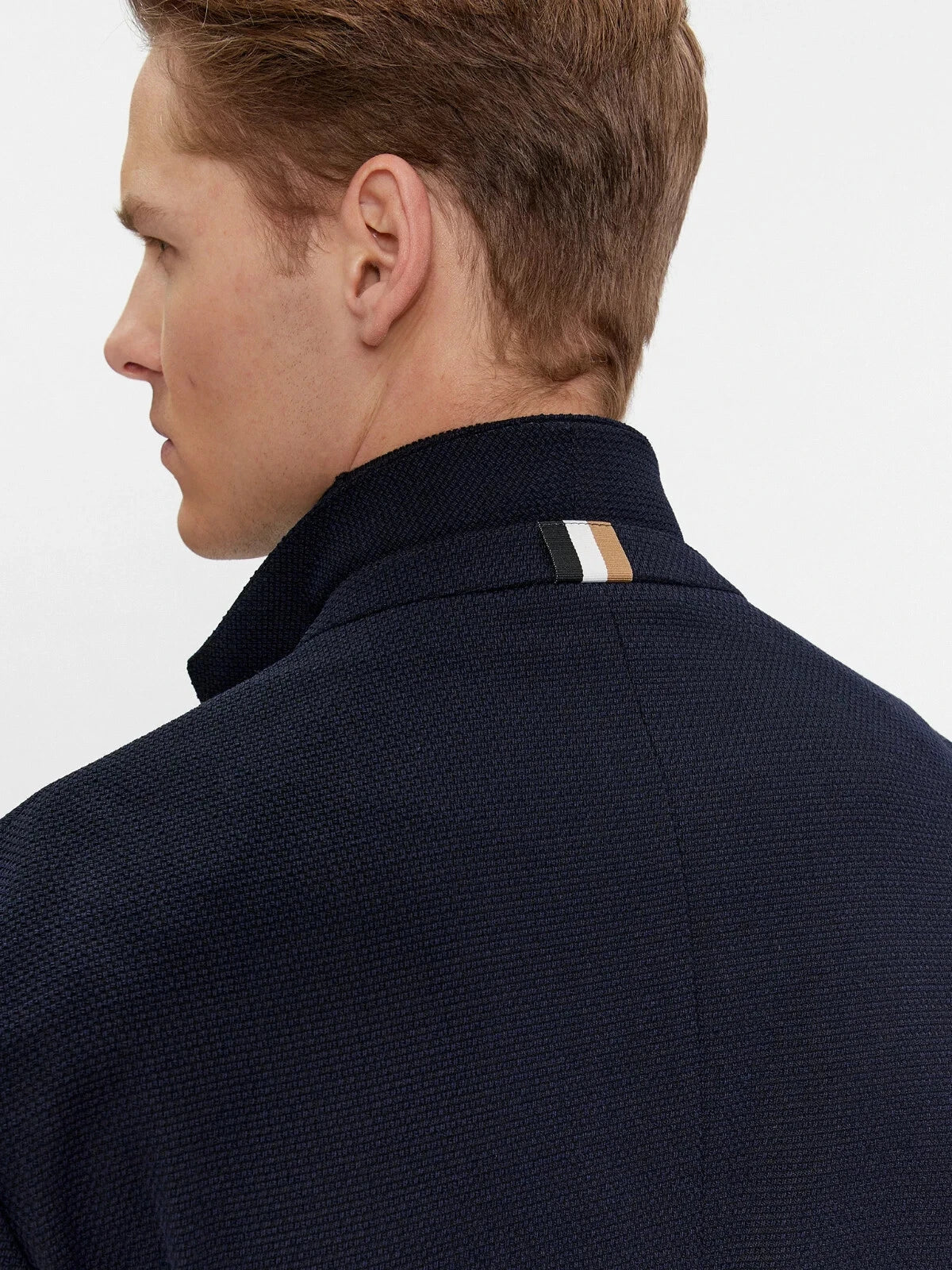 $765 BOSS Double Breasted Slim Fit Jacket Wool Blend Stretch Italian Fabric -38R