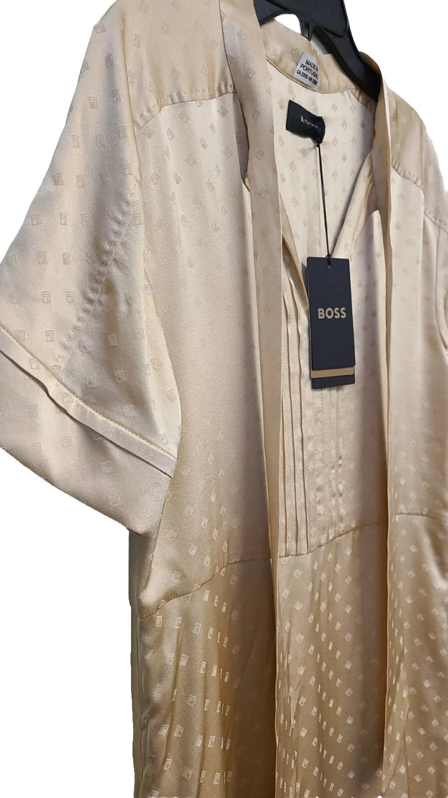 HUGO BOSS Dawapy Silk Dress Long Length with Tie Neck - Size 4 / 26