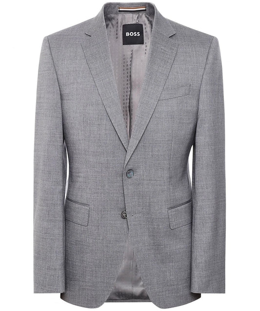 $495 - BOSS Suit Jacket in Melange Stretch Wool Blend - Slim Fit - Size 38R