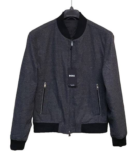 $595 - Boss Slim-Fit Bomber Jacket Performance Stretch Wool Blend - Size 38R