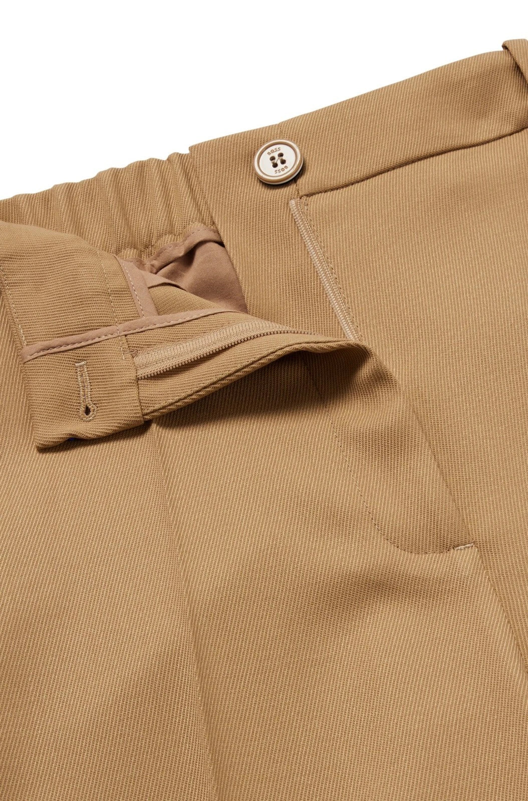 BOSS Relaxed Fit Formal Pants Trousers in Stretch Wool Blend - Size 14
