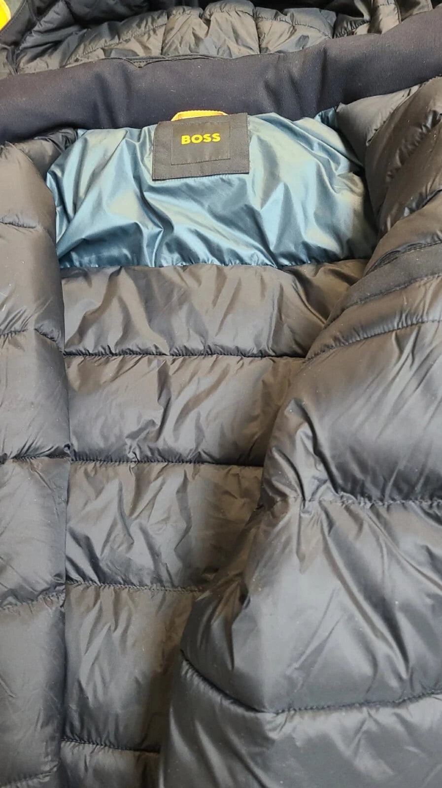 $445 - BOSS Relaxed Fit Jacket Water Repellent Parka w Removable Hood - Size 38R