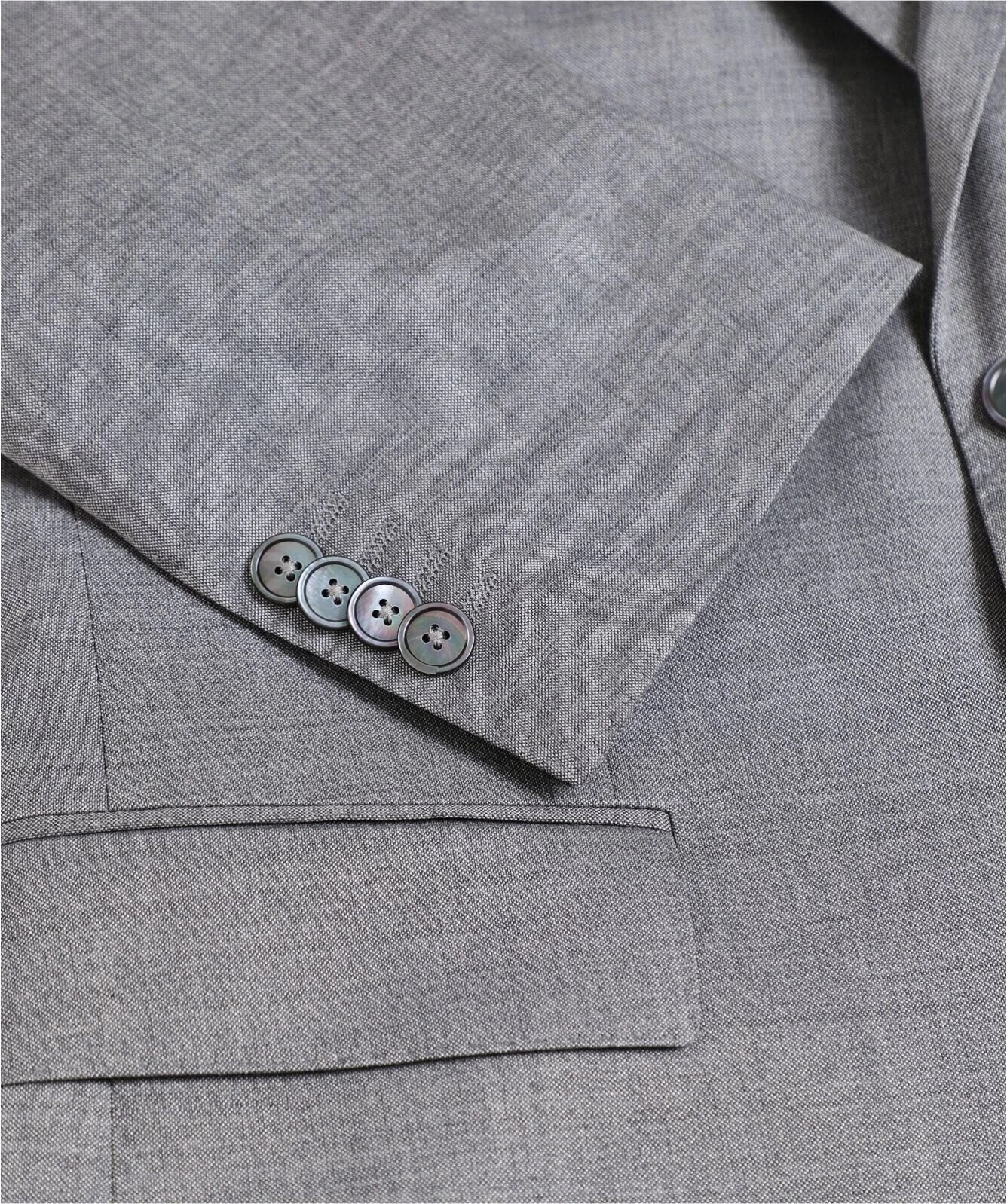 $495 - BOSS Suit Jacket in Melange Stretch Wool Blend - Slim Fit - Size 38R