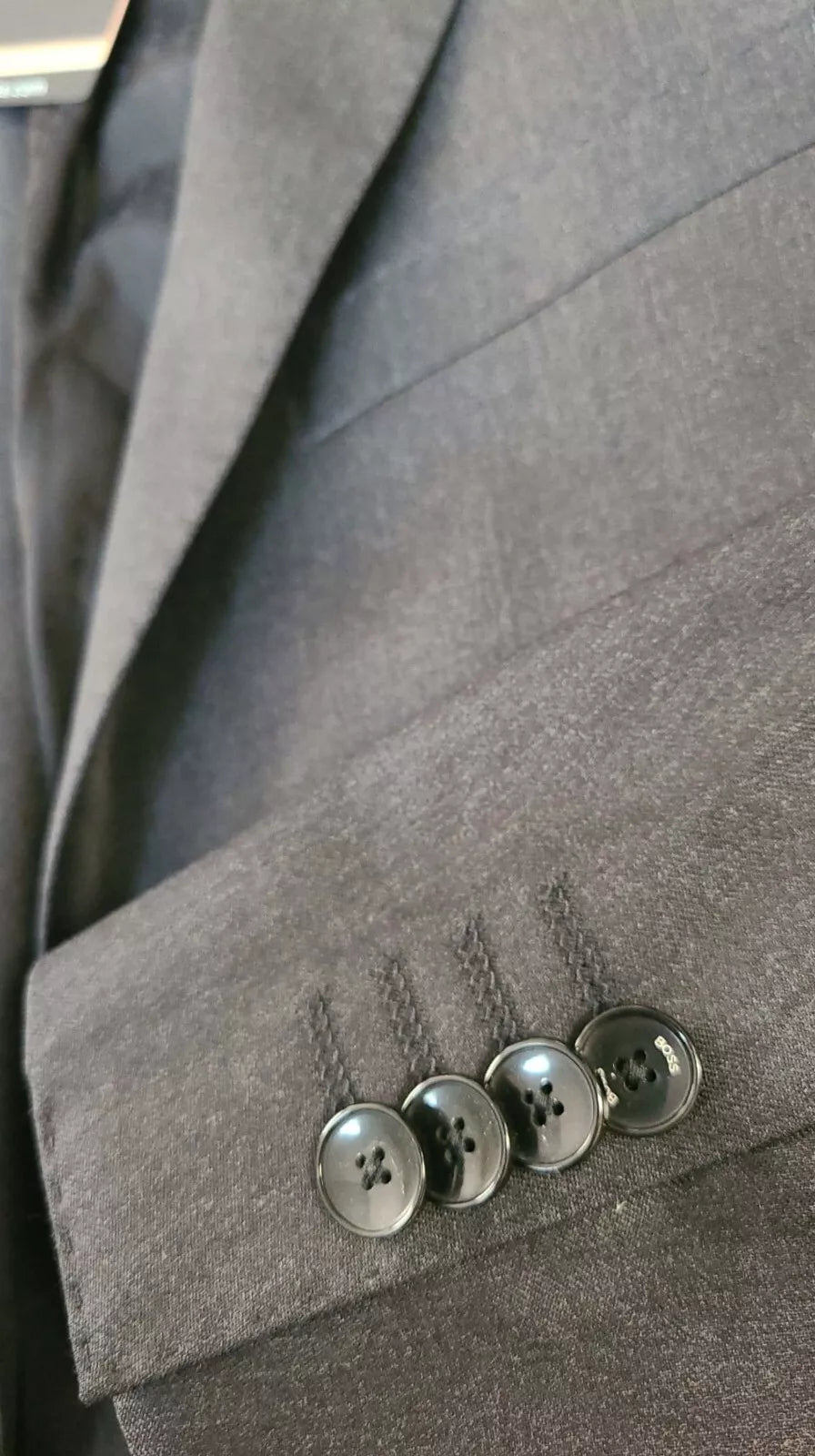 $645 - BOSS Suit Jacket Stretch Wool Reda Italian Fabric Slim Fit - Size 40R