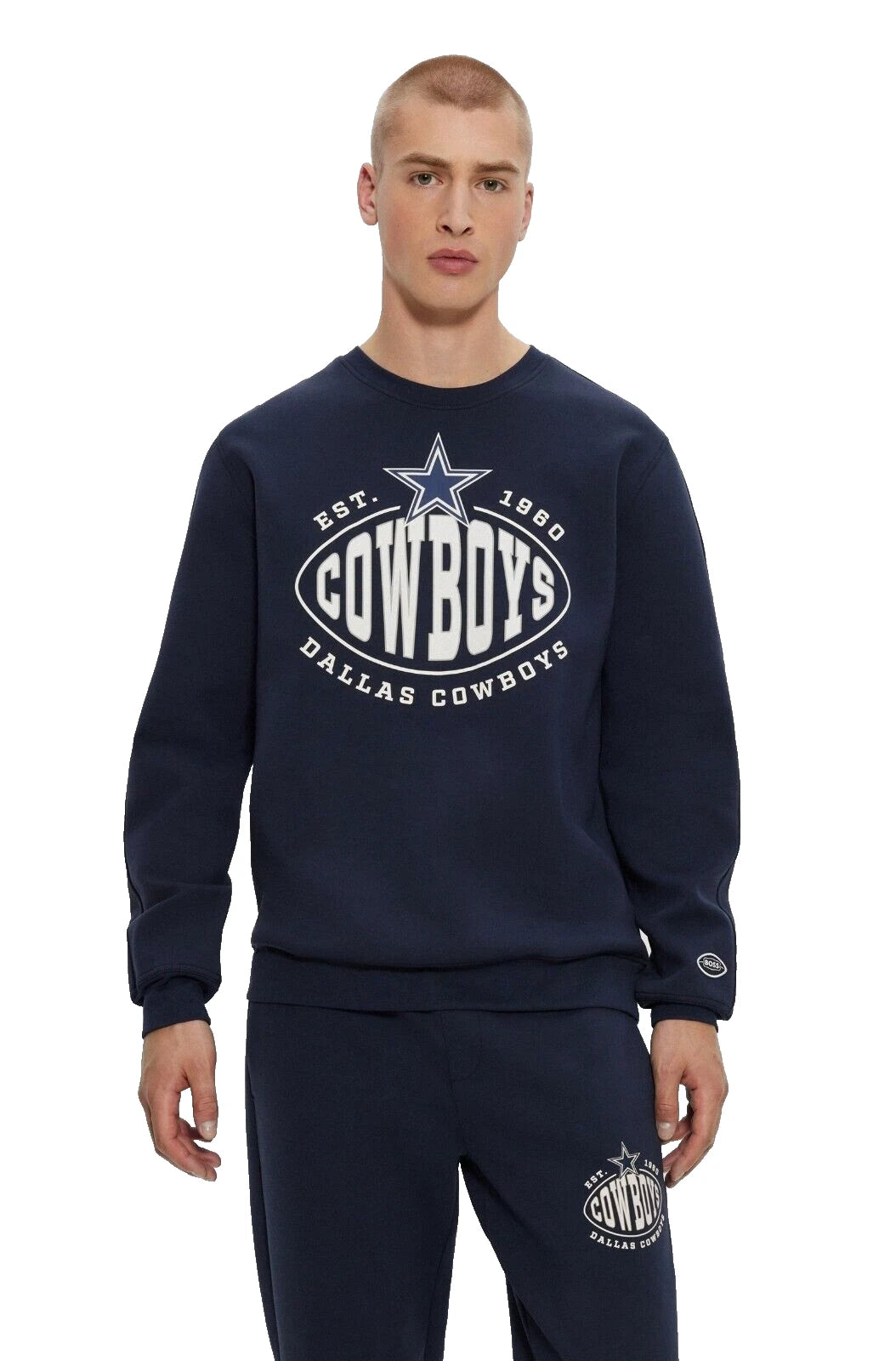 BOSS X NFL Sport Dallas Cowboys Crewneck Sweatshirt Comfort Stretch - Size M
