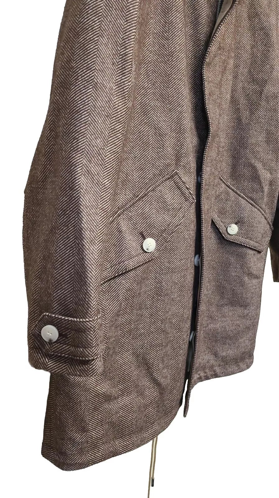 BOSS 2-in-1 Hooded Coat Parka Jacket Wool Blend with Removable Vest - Size 38R