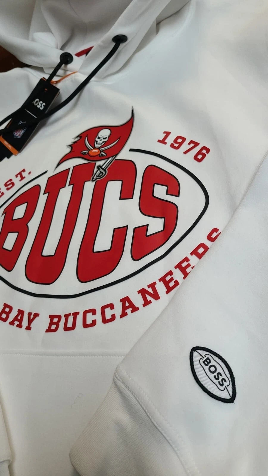 BOSS X NFL Sport Tampa Bay Buccaneers Hoodie Sweatshirt Regular Fit - Size M