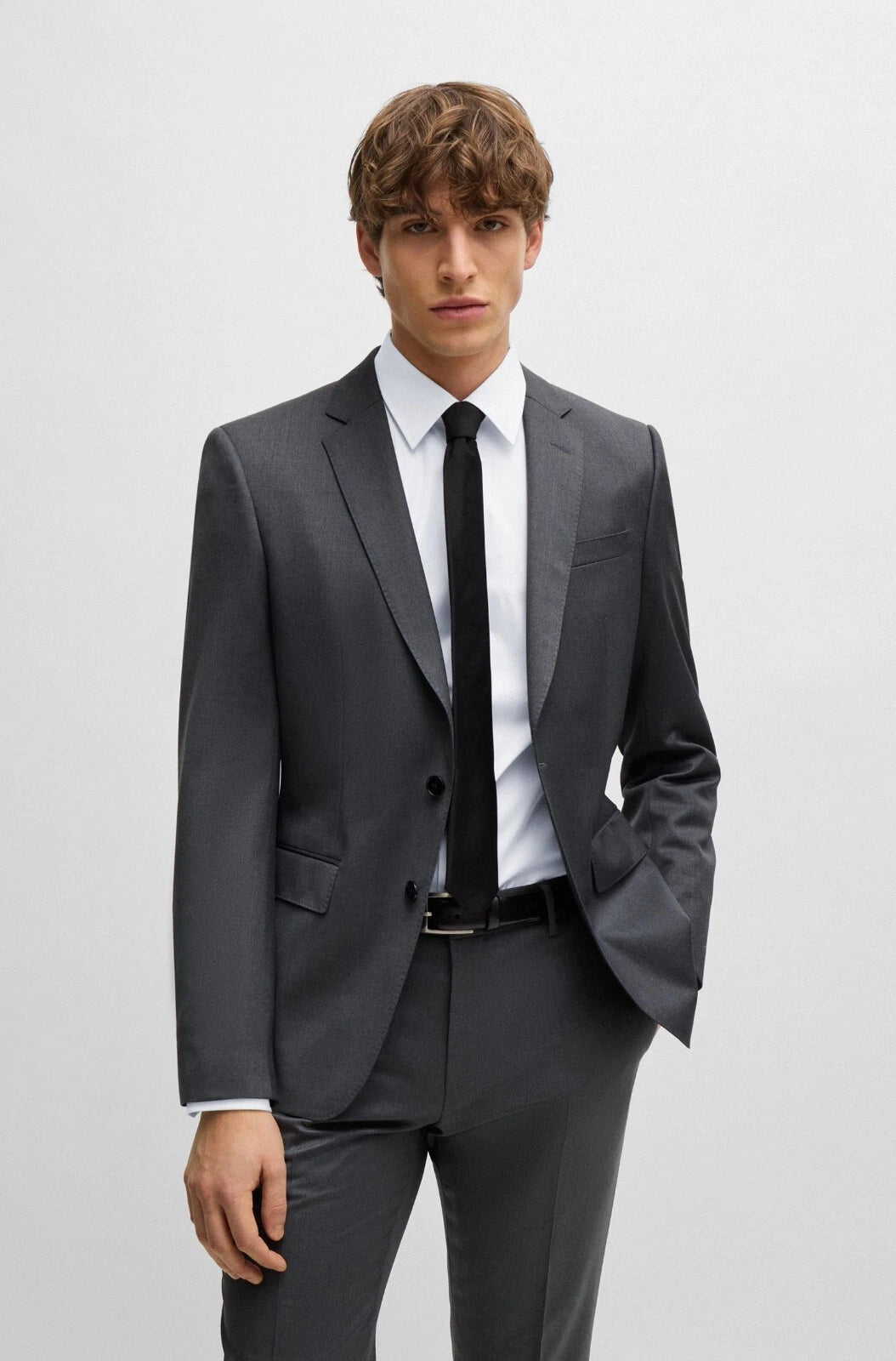 $645 - BOSS Slim Fit Suit Jacket Stretch Wool Reda Italian Fabric - Size 40R