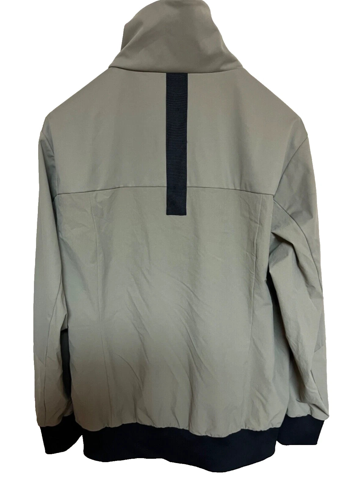 BOSS Tracksuit Jacket with Rubber Logo Lightweight Beige Relaxed Fit - Size M