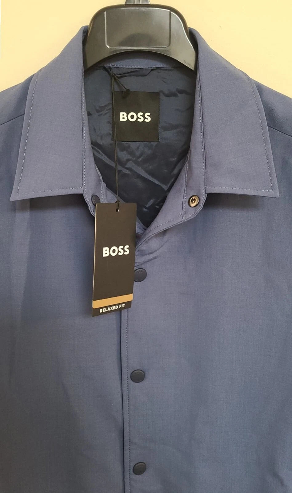 $595 - BOSS Performance Stretch Jacket Overshirt Wool Blend Relaxed - Size 38R