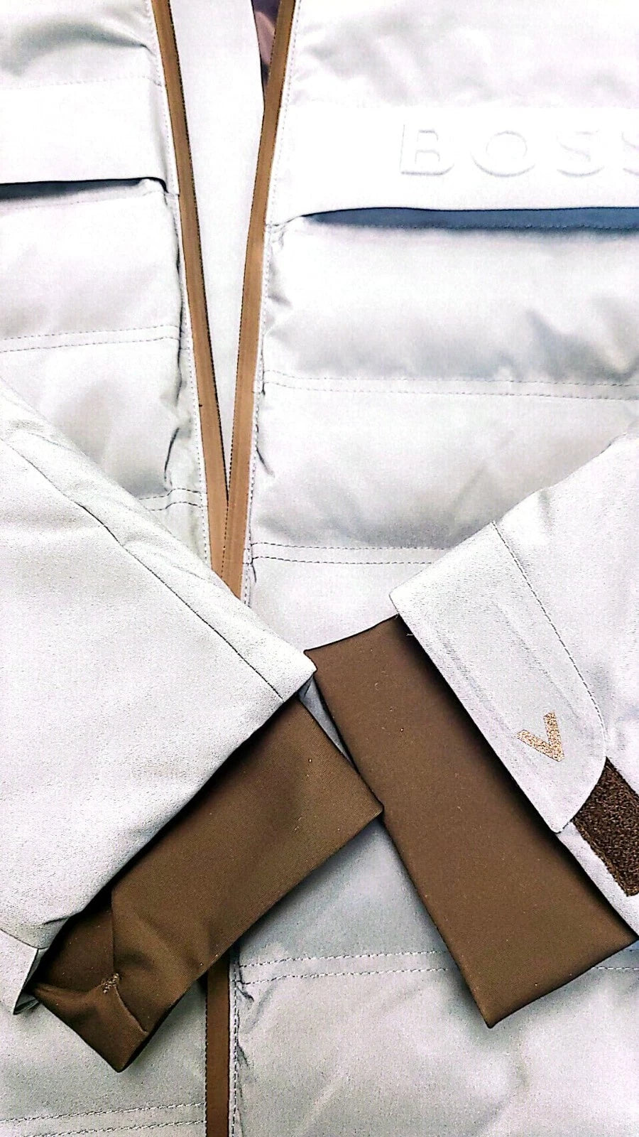 Hugo Boss Men Water-Resistant Insulated Lightweight Hooded Jacket Size 38R - New