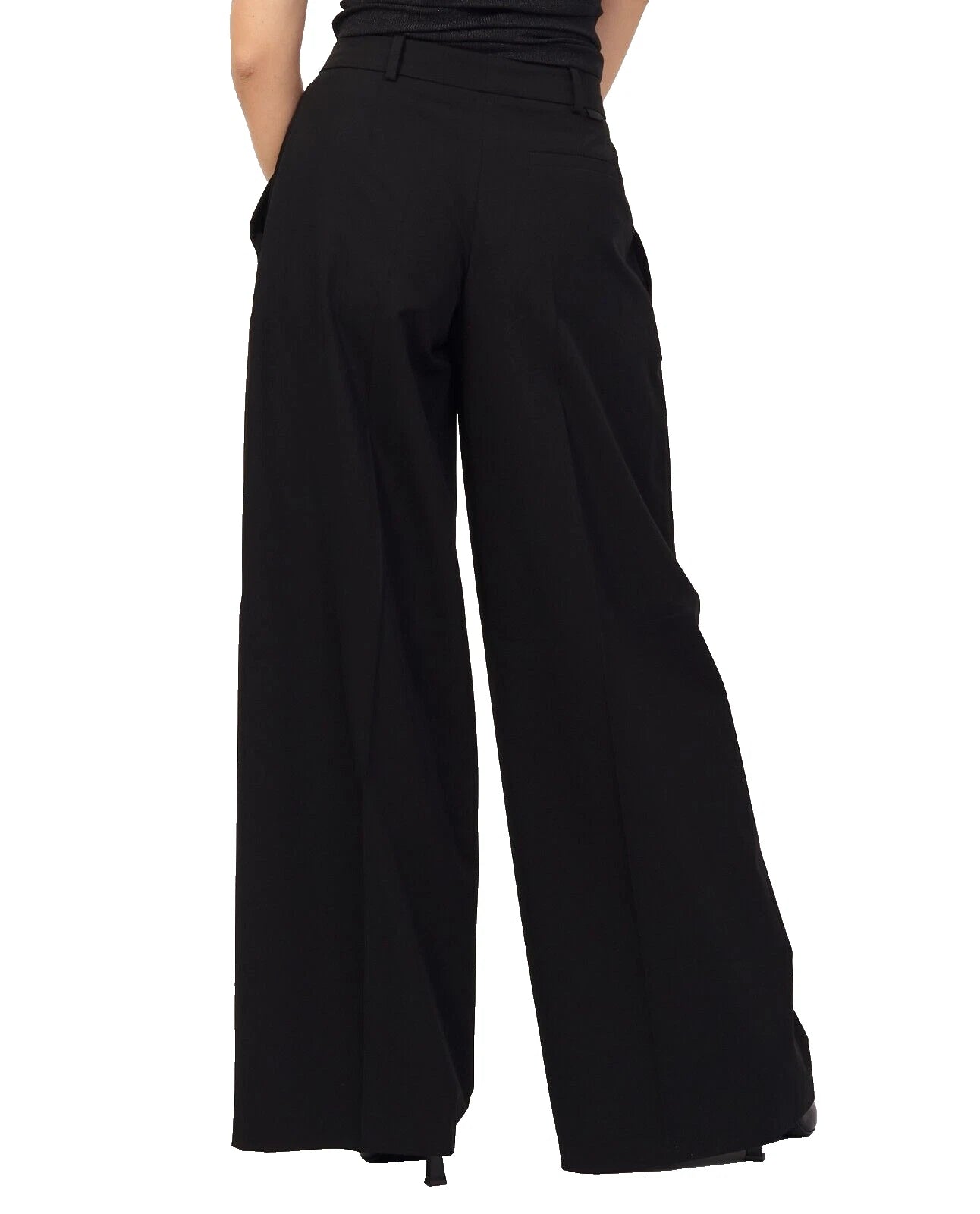 HUGO BOSS Herika Wide Leg Pants w Pockets in Black - Size 4 /26